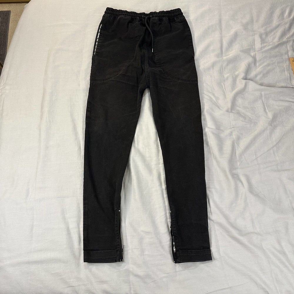 I Love Ugly Pants Zespy Men’s Small Drop Crotch Tapered Slim Fit Black Zipper